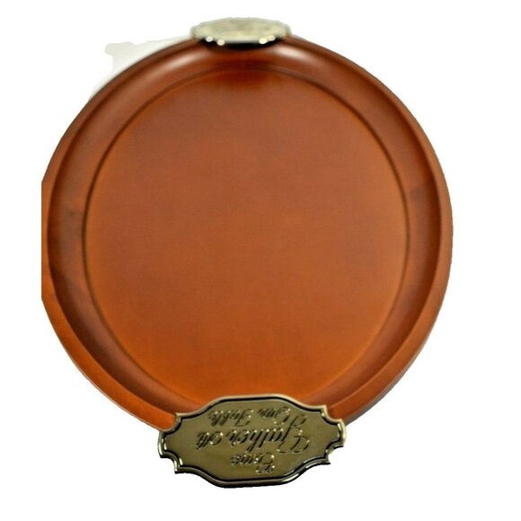 Thirstystone Come Gather at Our Table Large 15 inch Round Wood Serving Tray New - Picture 1 of 5